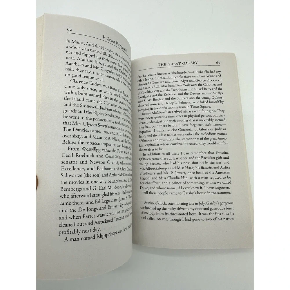 Scribner The Great‎ Gatsby Book F. Scott Fitzgerald Paperback Blue OS